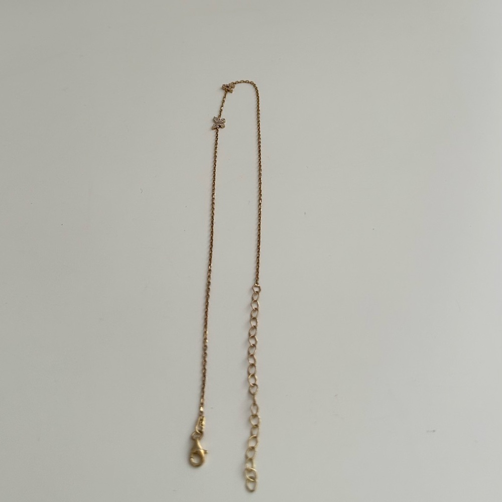 Adina Eden Pave Butterfly Initial Choker — A